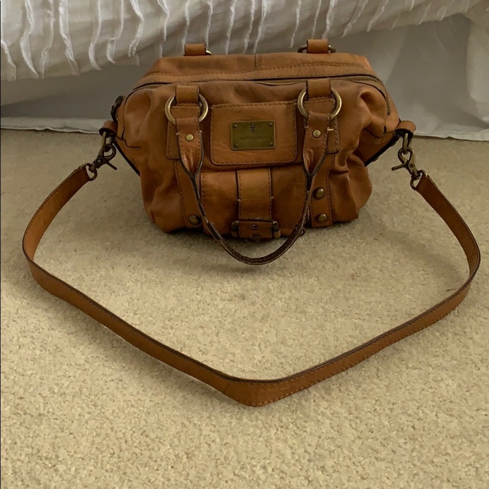 Frye Tan Leather Crossbody Satchel